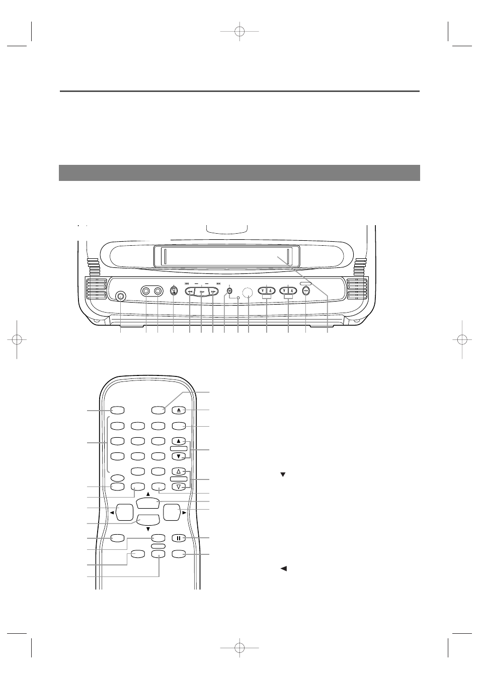 Indice, Controles de operación y sus funciones, Panel delantero - - control remoto | White-Westinghouse WTV11321B User Manual | Page 28 / 32
