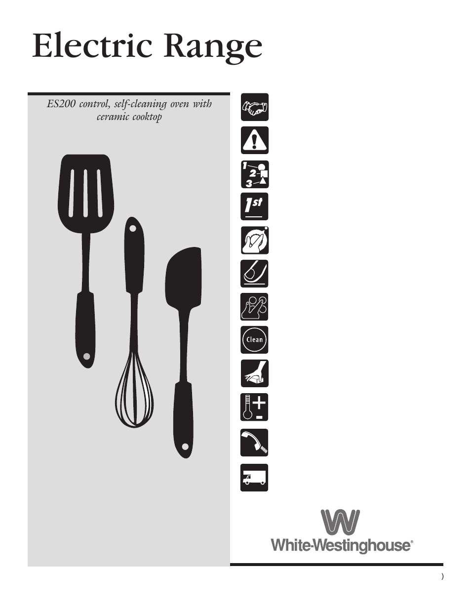 White-Westinghouse ES200 User Manual | 20 pages