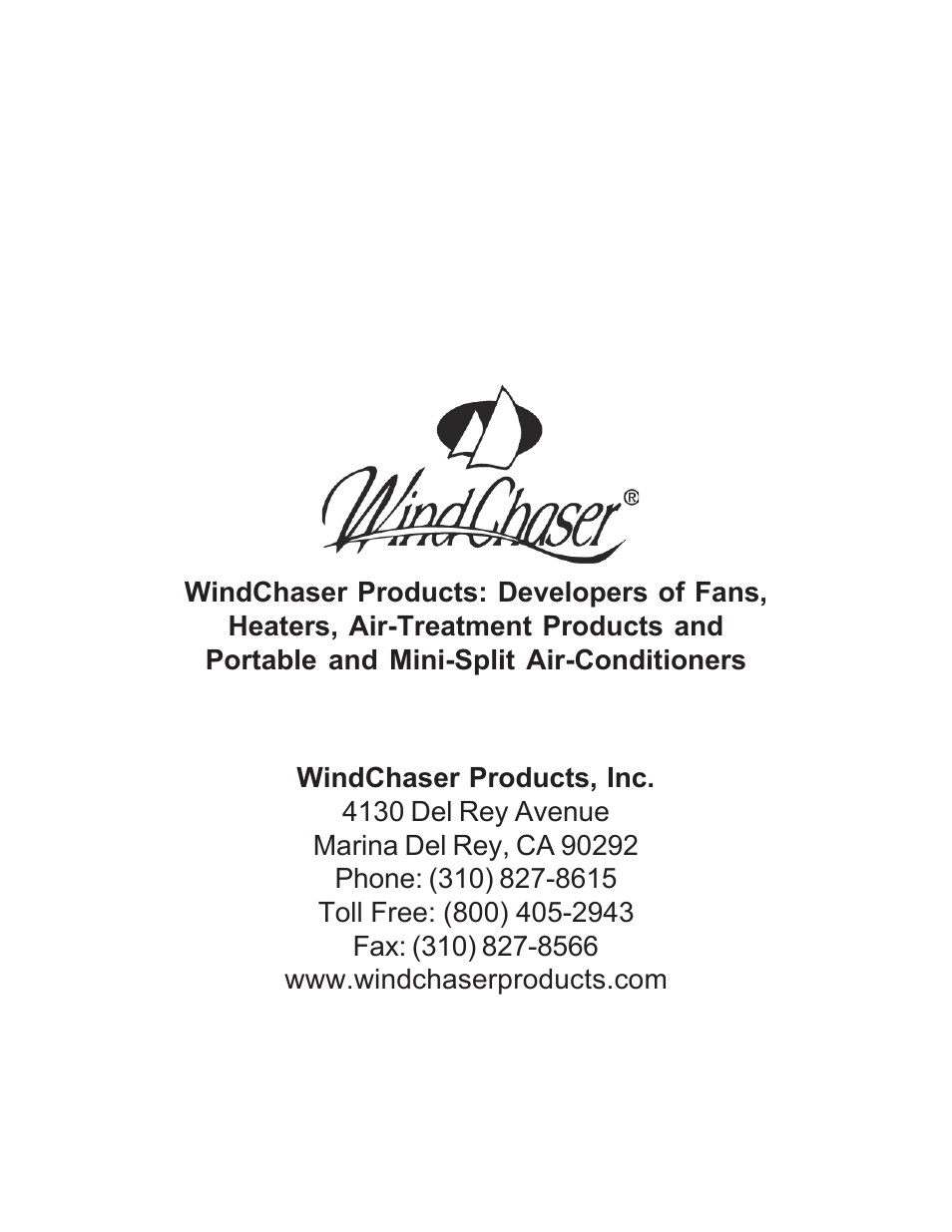 WindChaser Products PACR12 User Manual | Page 16 / 16