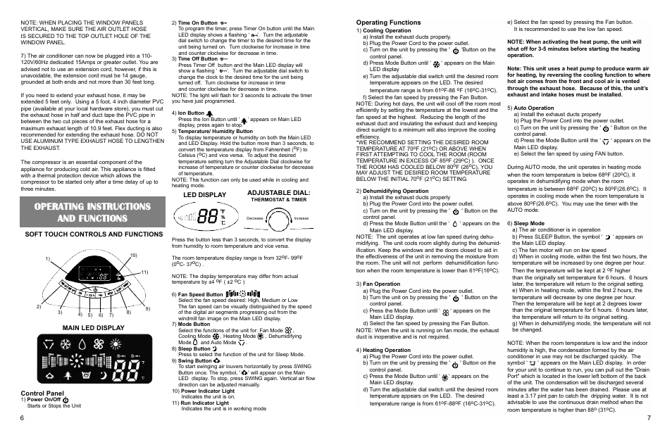 Operating instructions and functions | WindChaser Products PACRWC-HP User Manual | Page 8 / 8