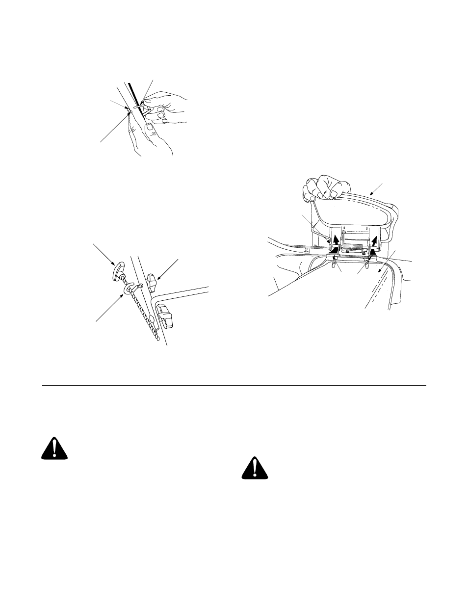 Blade control handle, Throttle control | White LC-40 User Manual | Page 8 / 16