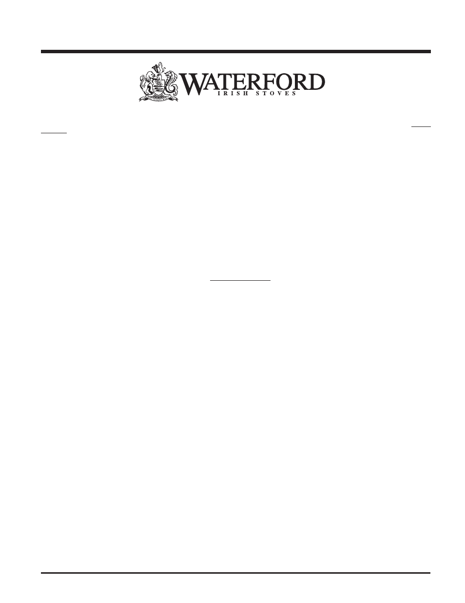 Warranty | Waterford Appliances NATURAL GAS E61-LP User Manual | Page 23 / 24