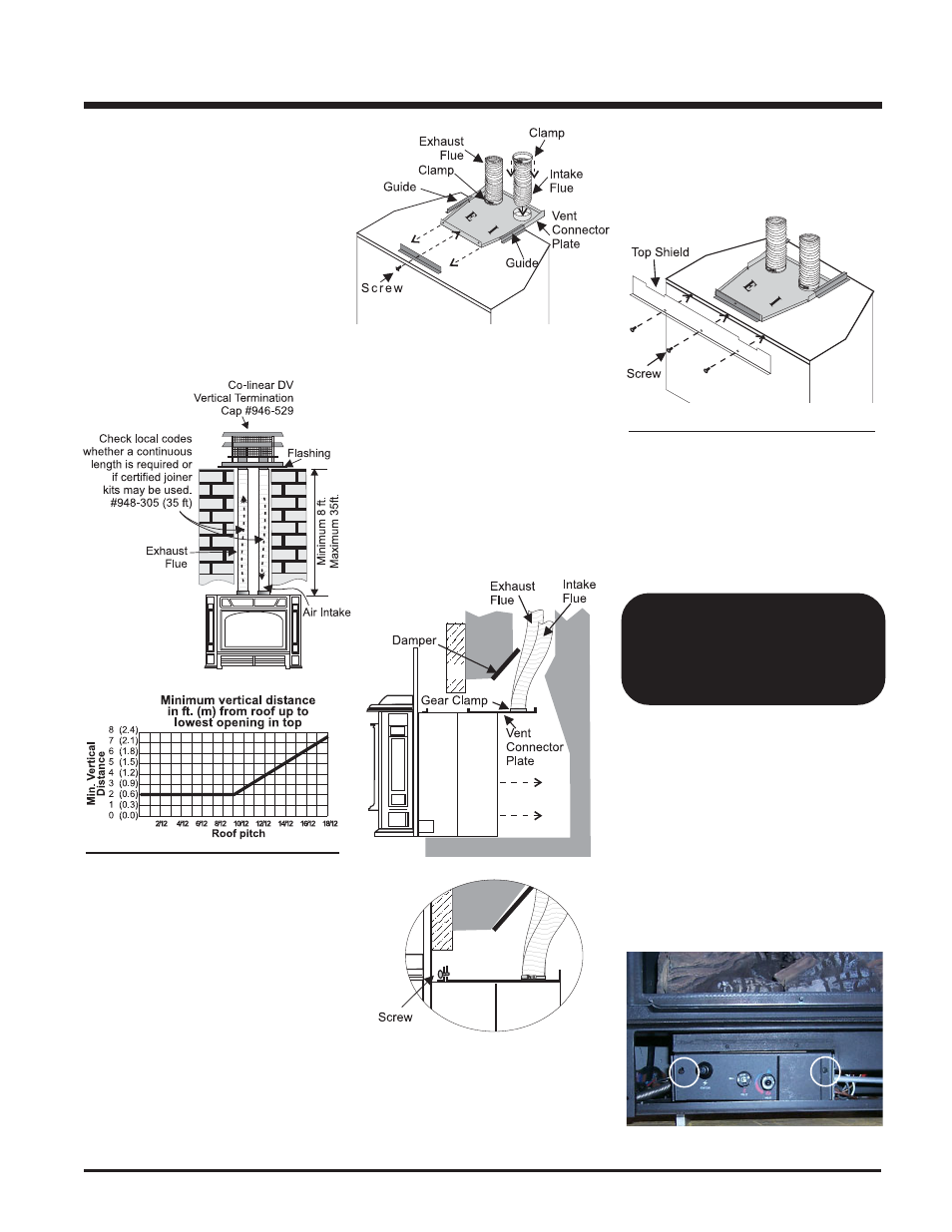 Installation, Flue liner installation | Waterford Appliances NATURAL GAS E61-LP User Manual | Page 9 / 24