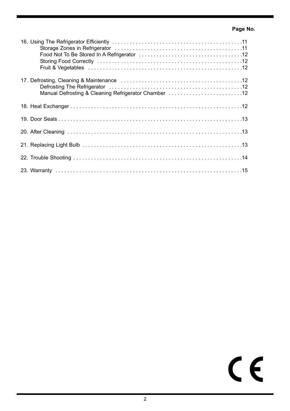 Waterford Appliances Free Standing Refrigerator User Manual | Page 3 / 16