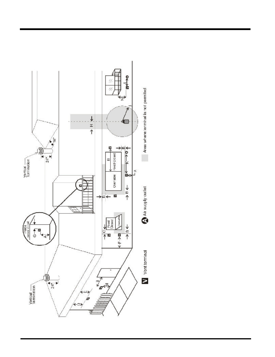 Installation, Exterior vent terminal locations | Waterford Appliances E65-NG1 User Manual | Page 10 / 40