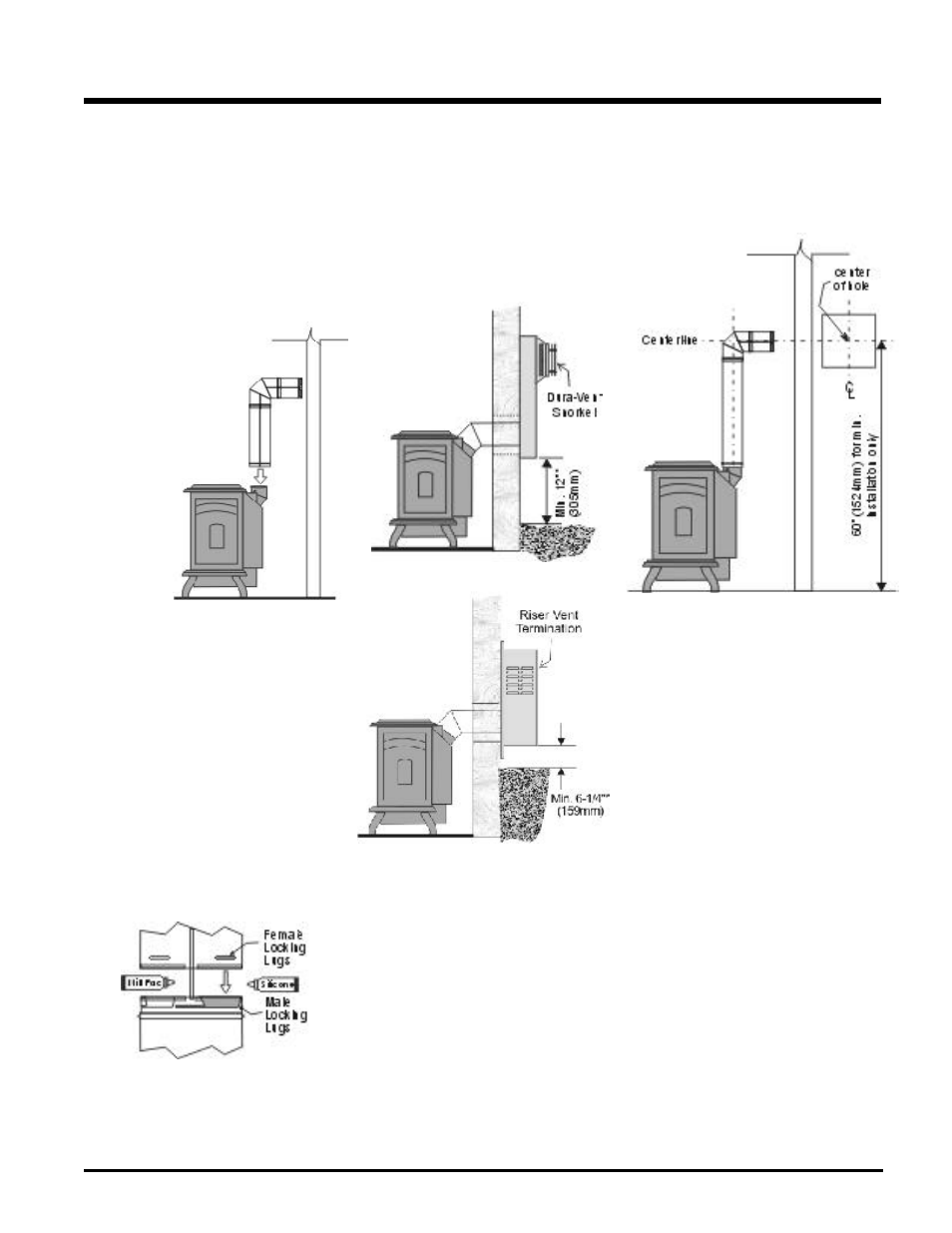 Installation, Dura-vent horizontal installations | Waterford Appliances E65-NG1 User Manual | Page 19 / 40