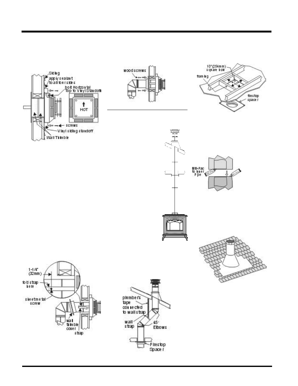 Installation, Dura-vent vertical termination | Waterford Appliances E65-NG1 User Manual | Page 20 / 40