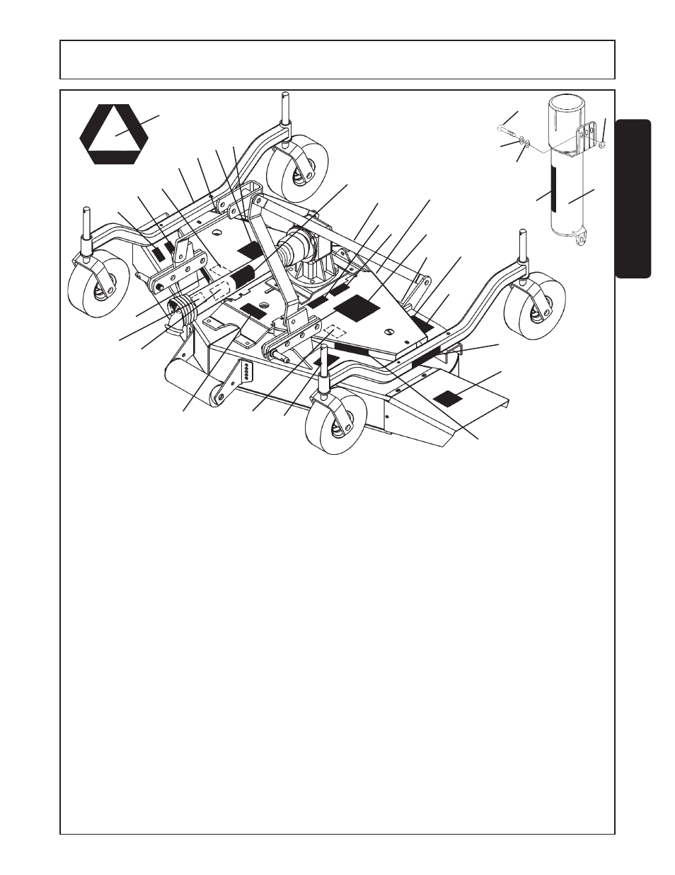 Decal location -11, Safety | Whirlwind WW60-10001 User Manual | Page 17 / 98