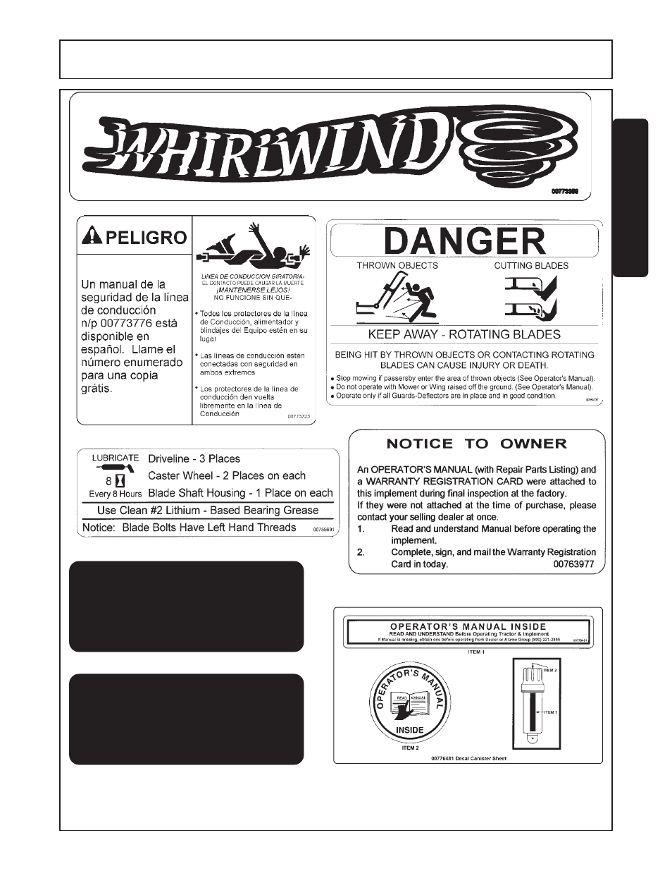 Ww60, Ww72 | Whirlwind WW60-10001 User Manual | Page 19 / 98