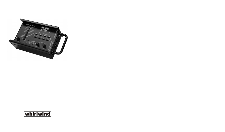 Whirlwind Portable AES to Analog Converter AESDA User Manual | 2 pages