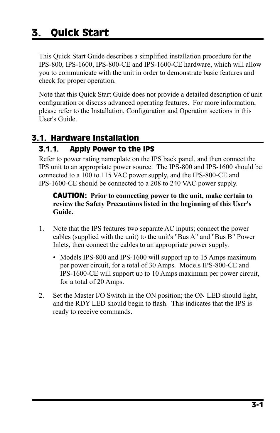 Quick start | Western Telematic IPS-800 User Manual | Page 11 / 60