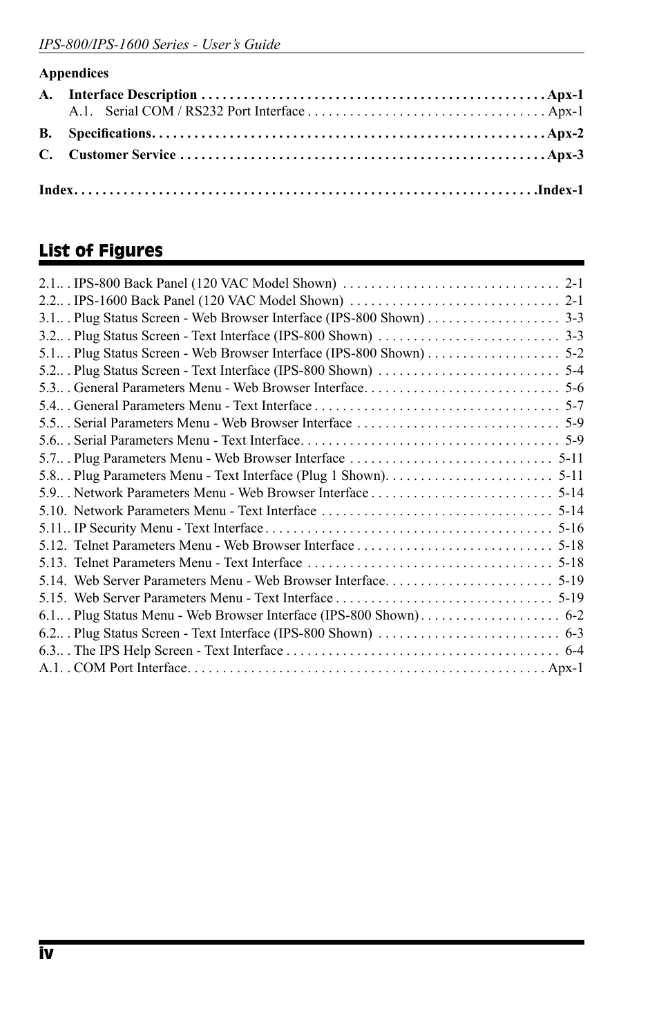 List of figures | Western Telematic IPS-800 User Manual | Page 6 / 60