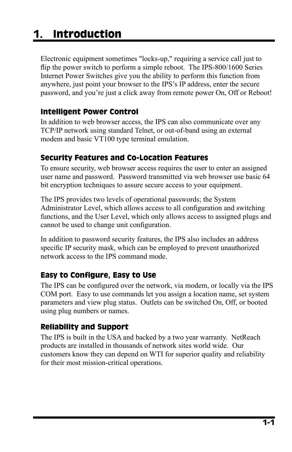 Introduction | Western Telematic IPS-800 User Manual | Page 7 / 60