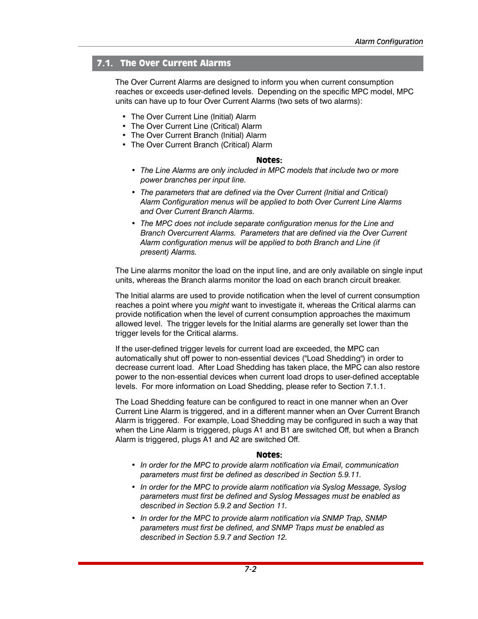 The over current alarms -2 | Western Telematic MPC-20VS16-3 User Manual | Page 113 / 216