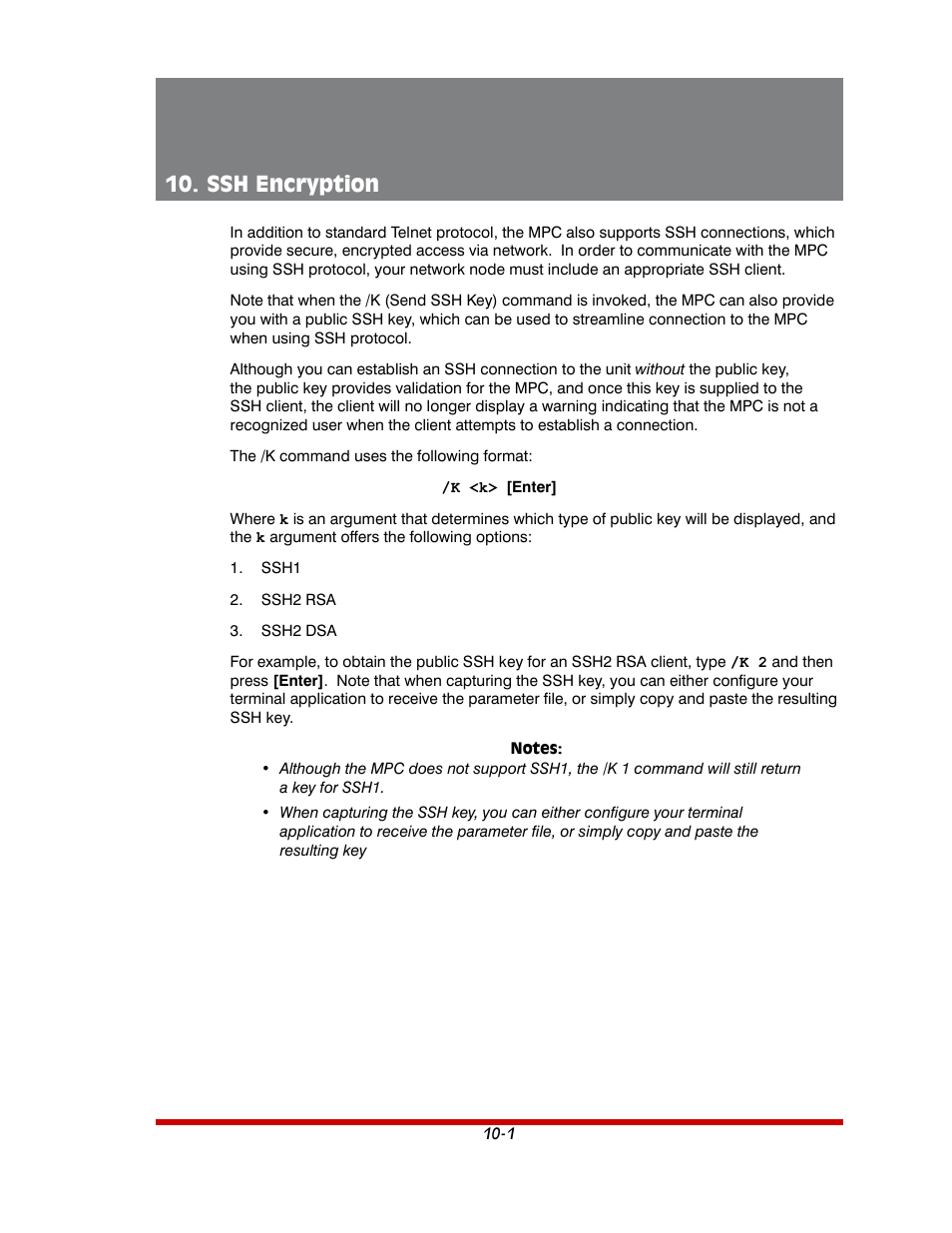 Ssh encryption -1, Ssh encryption | Western Telematic MPC-20VS16-3 User Manual | Page 160 / 216