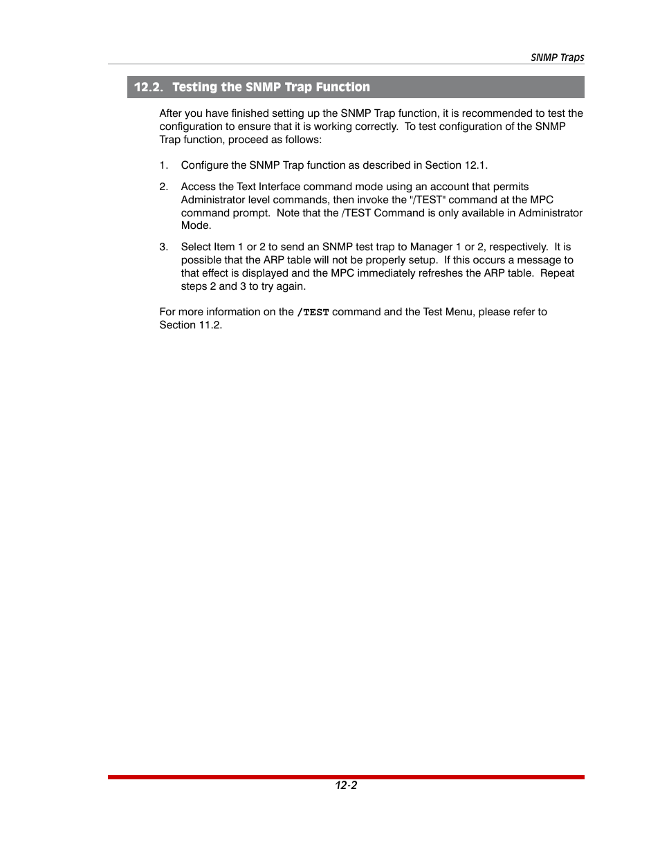 Testing the snmp trap function -2 | Western Telematic MPC-20VS16-3 User Manual | Page 164 / 216