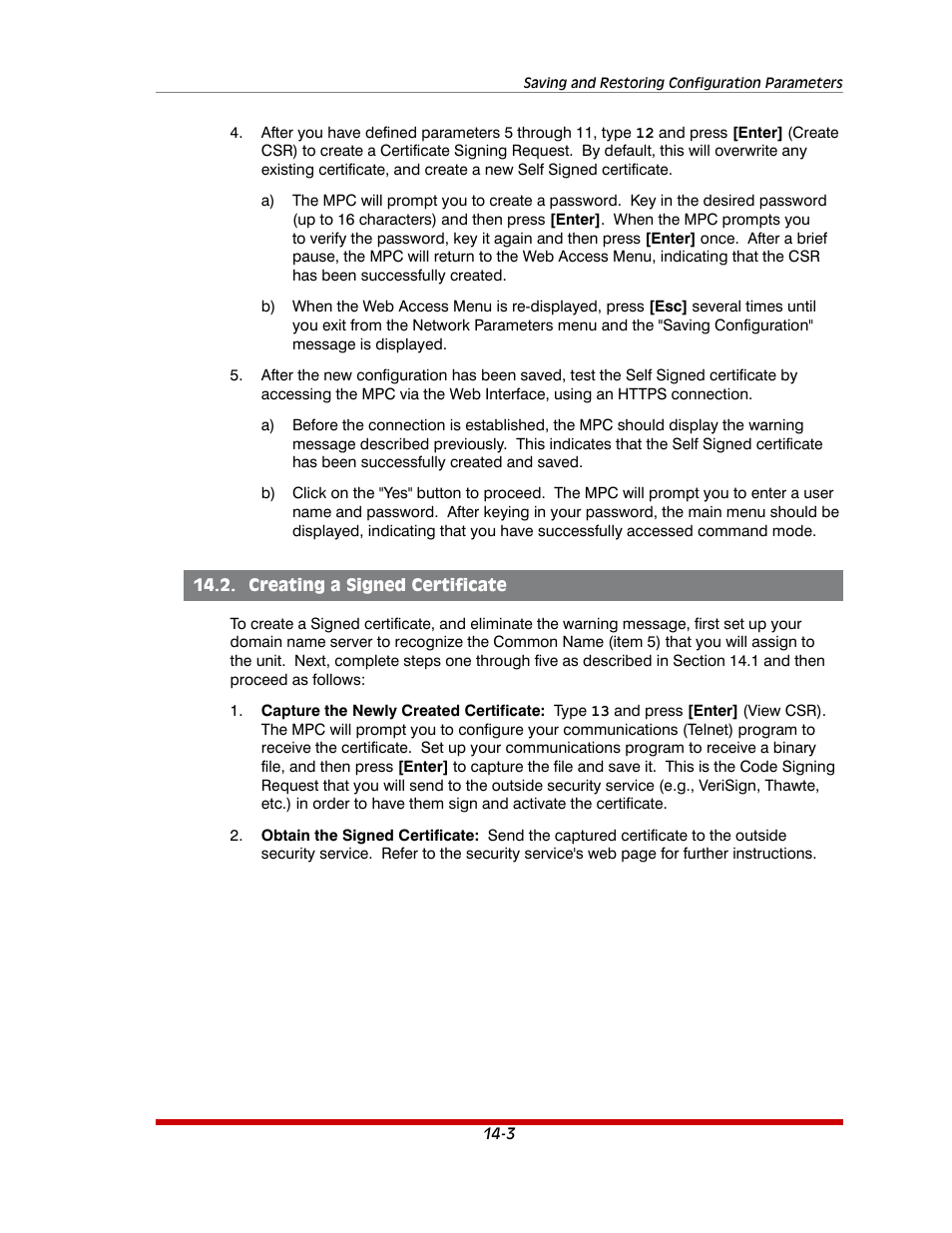 Creating a signed certificate -3 | Western Telematic MPC-20VS16-3 User Manual | Page 173 / 216