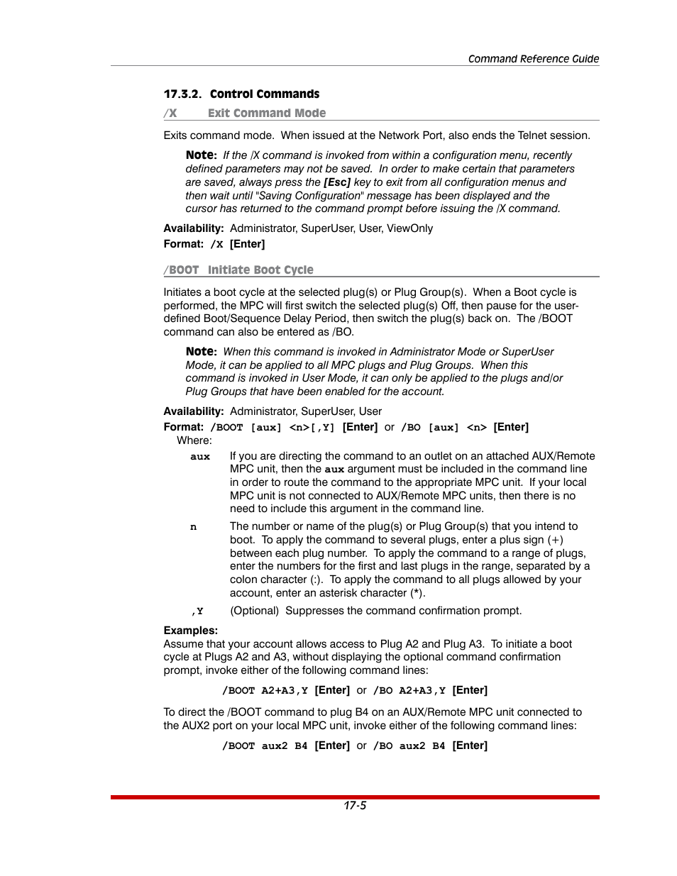 Control commands -5 | Western Telematic MPC-20VS16-3 User Manual | Page 184 / 216