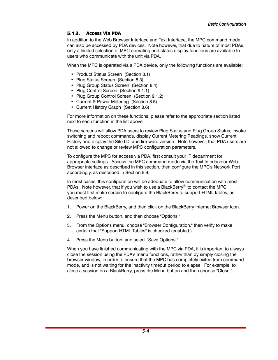 Access via pda -4 | Western Telematic MPC-20VS16-3 User Manual | Page 35 / 216