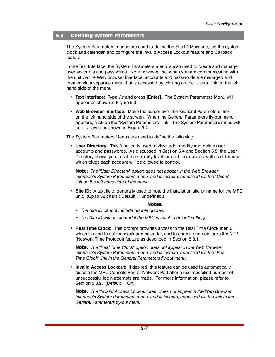 Defining system parameters -7 | Western Telematic MPC-20VS16-3 User Manual | Page 38 / 216