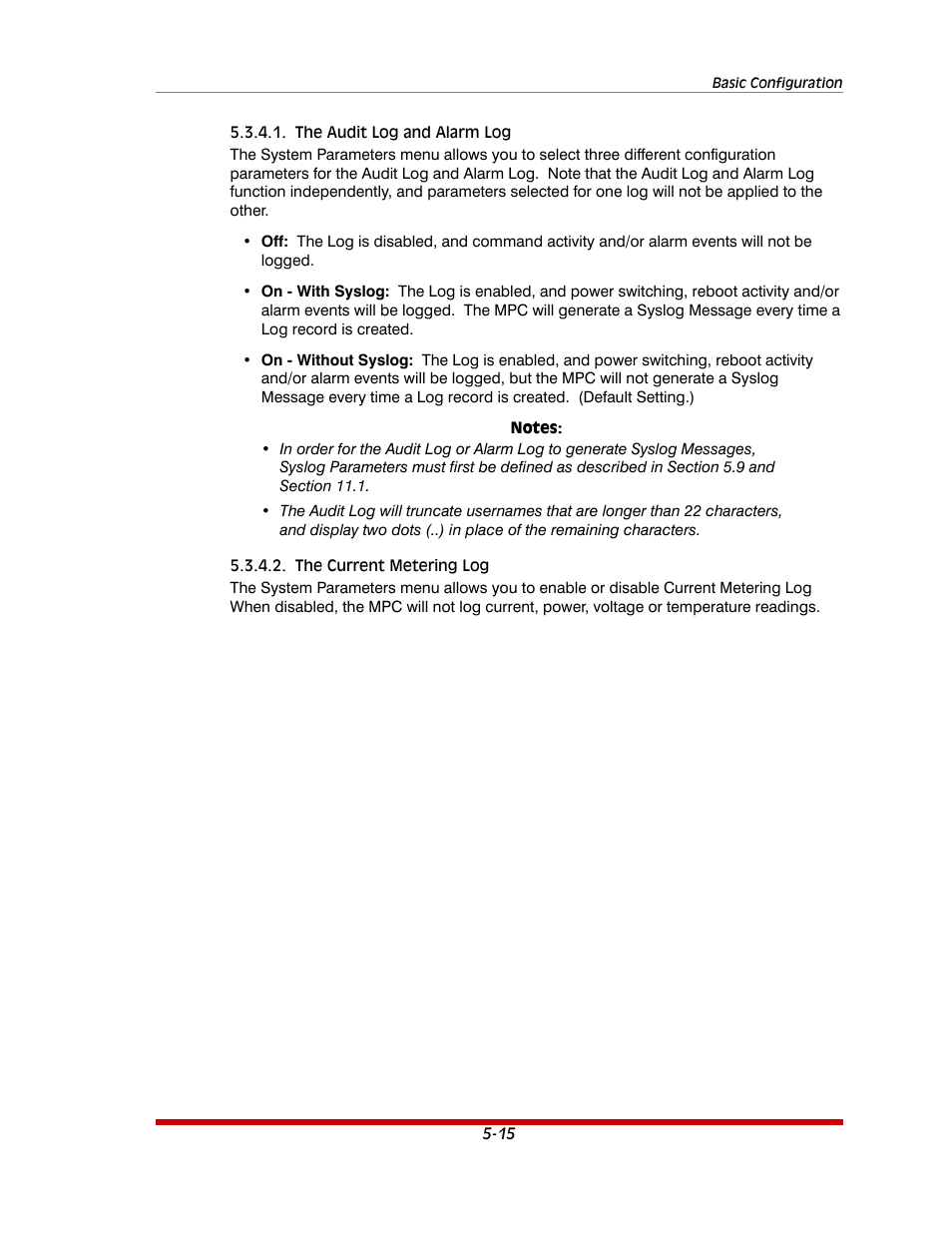 The audit log and alarm log -15, The current metering log -15 | Western Telematic MPC-20VS16-3 User Manual | Page 46 / 216