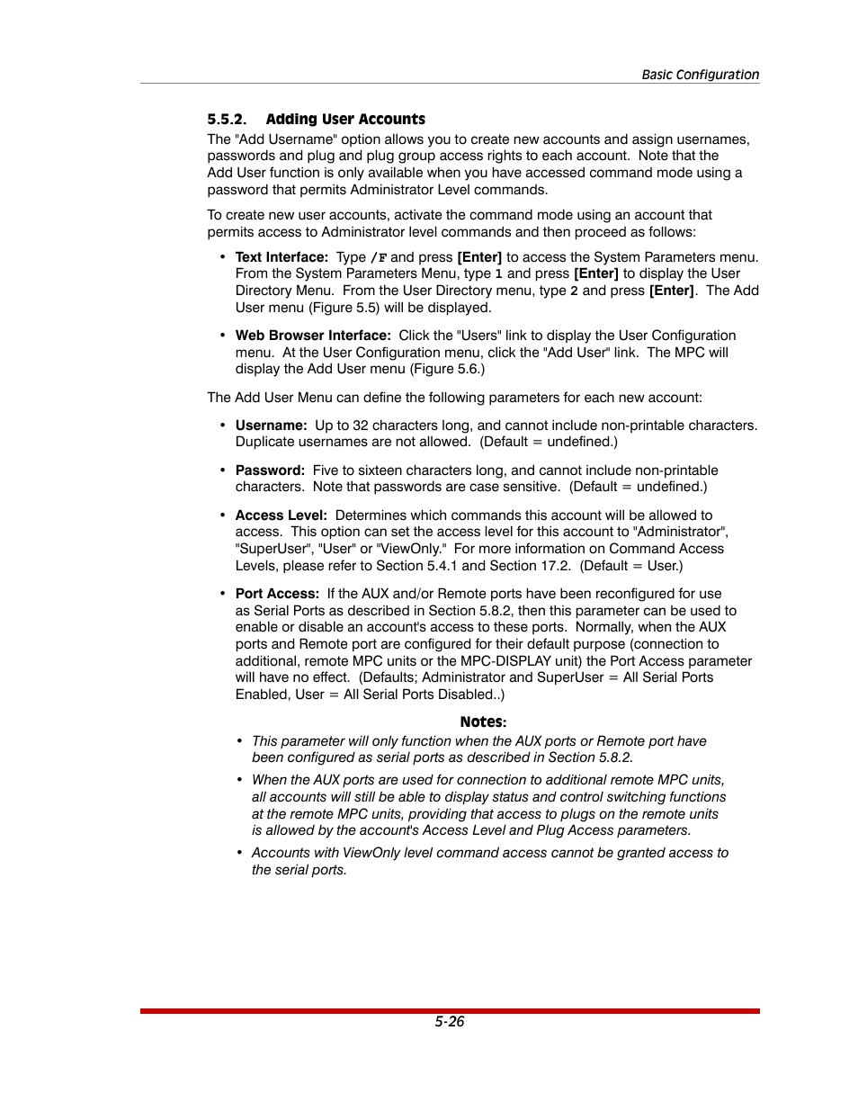 Adding user accounts -26 | Western Telematic MPC-20VS16-3 User Manual | Page 57 / 216