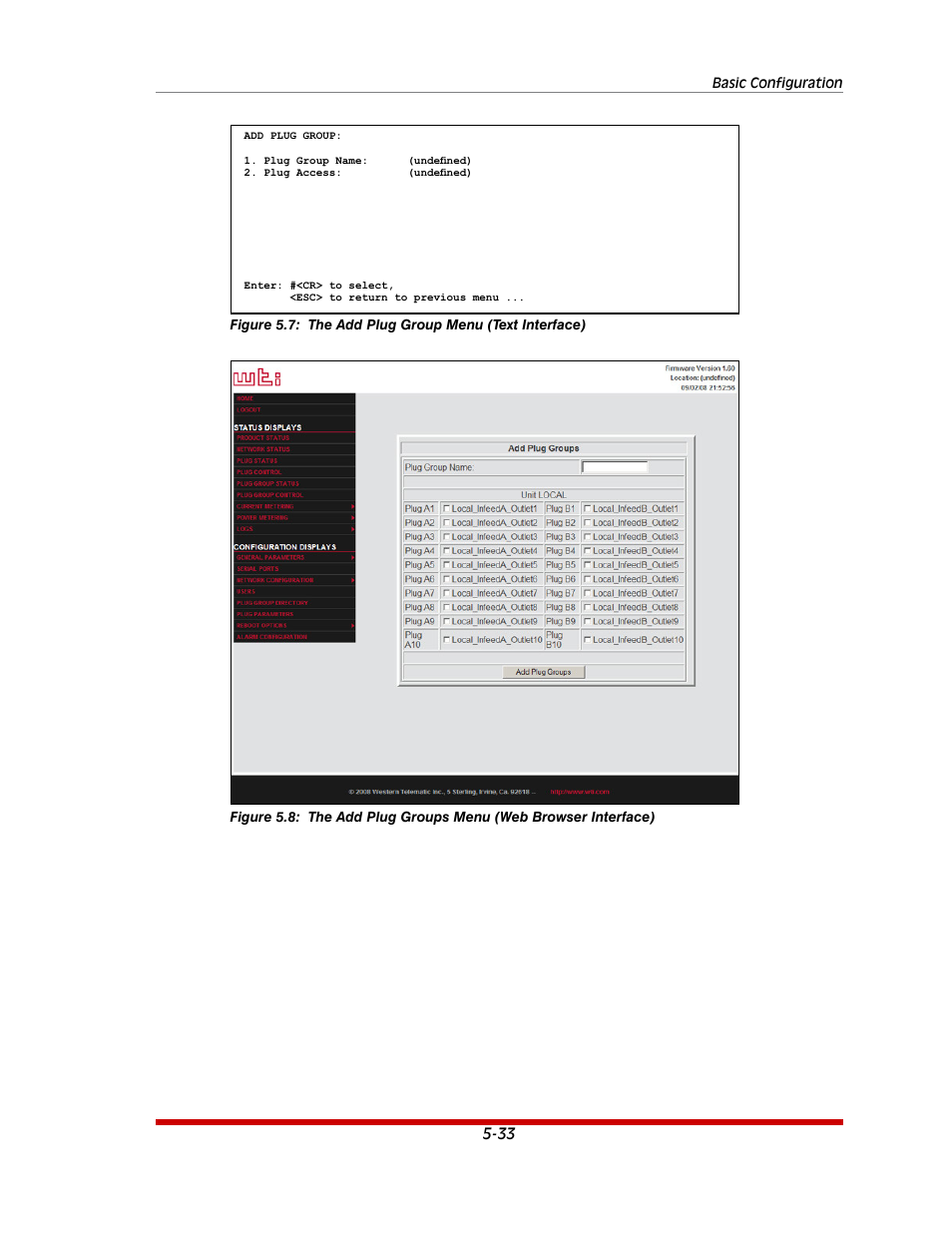 The add plug group menu (text interface) -33 | Western Telematic MPC-20VS16-3 User Manual | Page 64 / 216