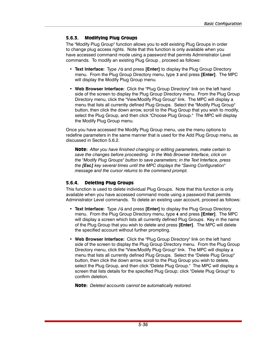 Modifying plug groups -36, Deleting plug groups -36 | Western Telematic MPC-20VS16-3 User Manual | Page 67 / 216