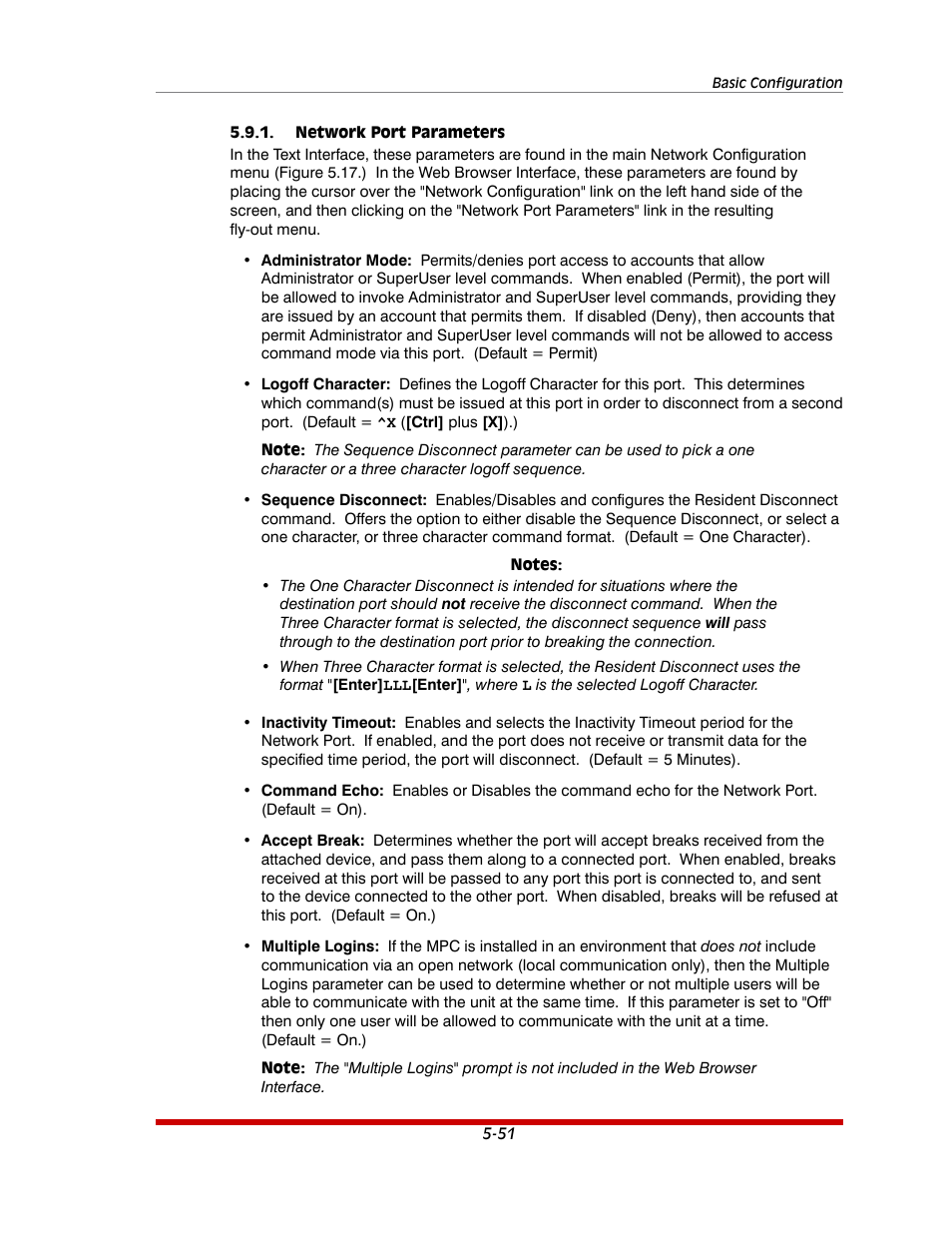 Network port parameters -51 | Western Telematic MPC-20VS16-3 User Manual | Page 82 / 216