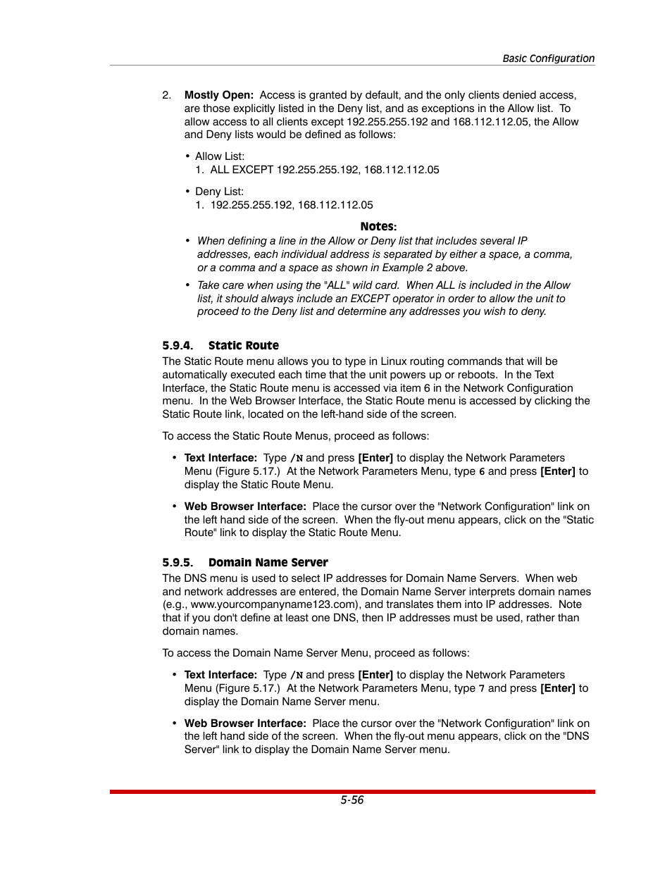 Static route -56, Domain name server -56 | Western Telematic MPC-20VS16-3 User Manual | Page 87 / 216