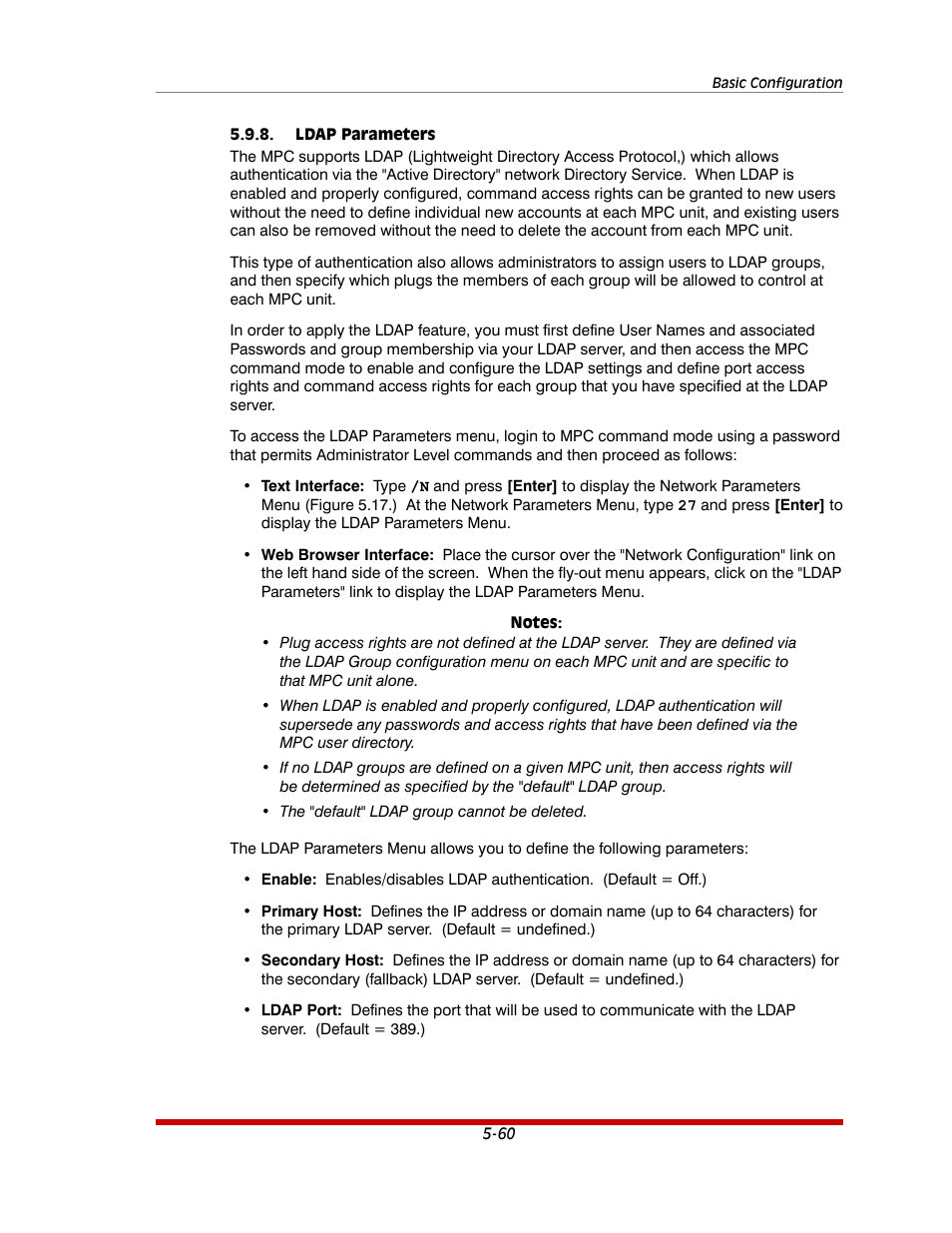 Ldap parameters -60 | Western Telematic MPC-20VS16-3 User Manual | Page 91 / 216