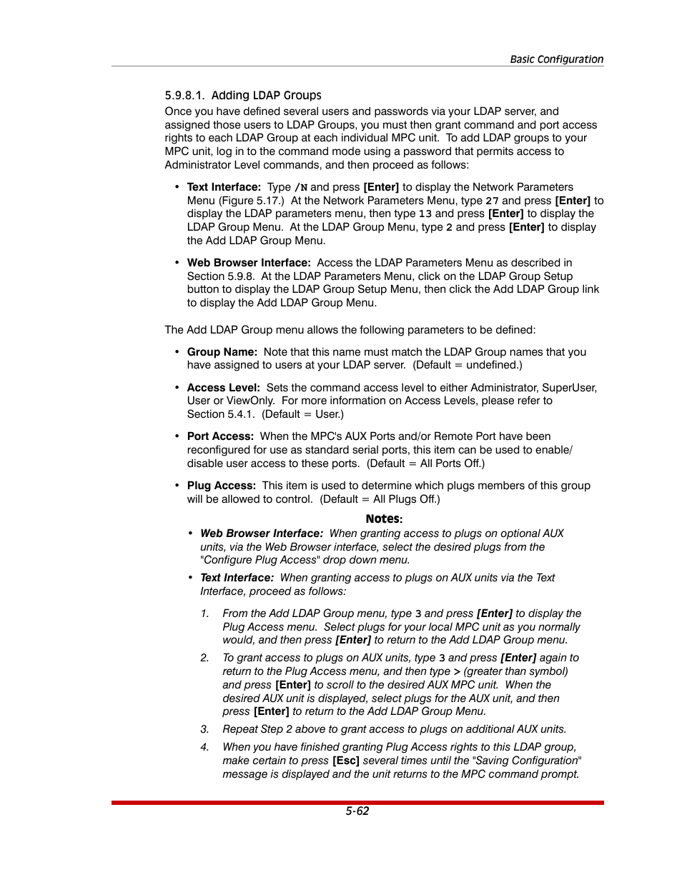 Adding ldap groups -62 | Western Telematic MPC-20VS16-3 User Manual | Page 93 / 216
