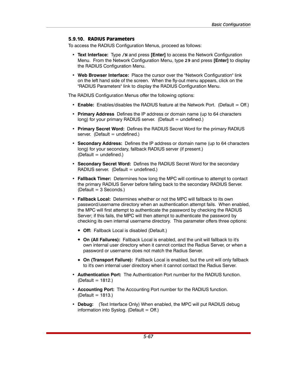 Radius parameters -67 | Western Telematic MPC-20VS16-3 User Manual | Page 98 / 216