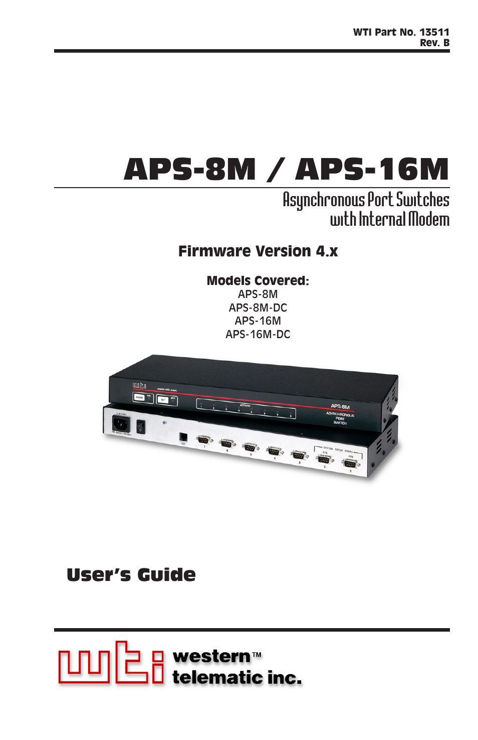 Western Telematic WTI NetReach APS-16M User Manual | 82 pages