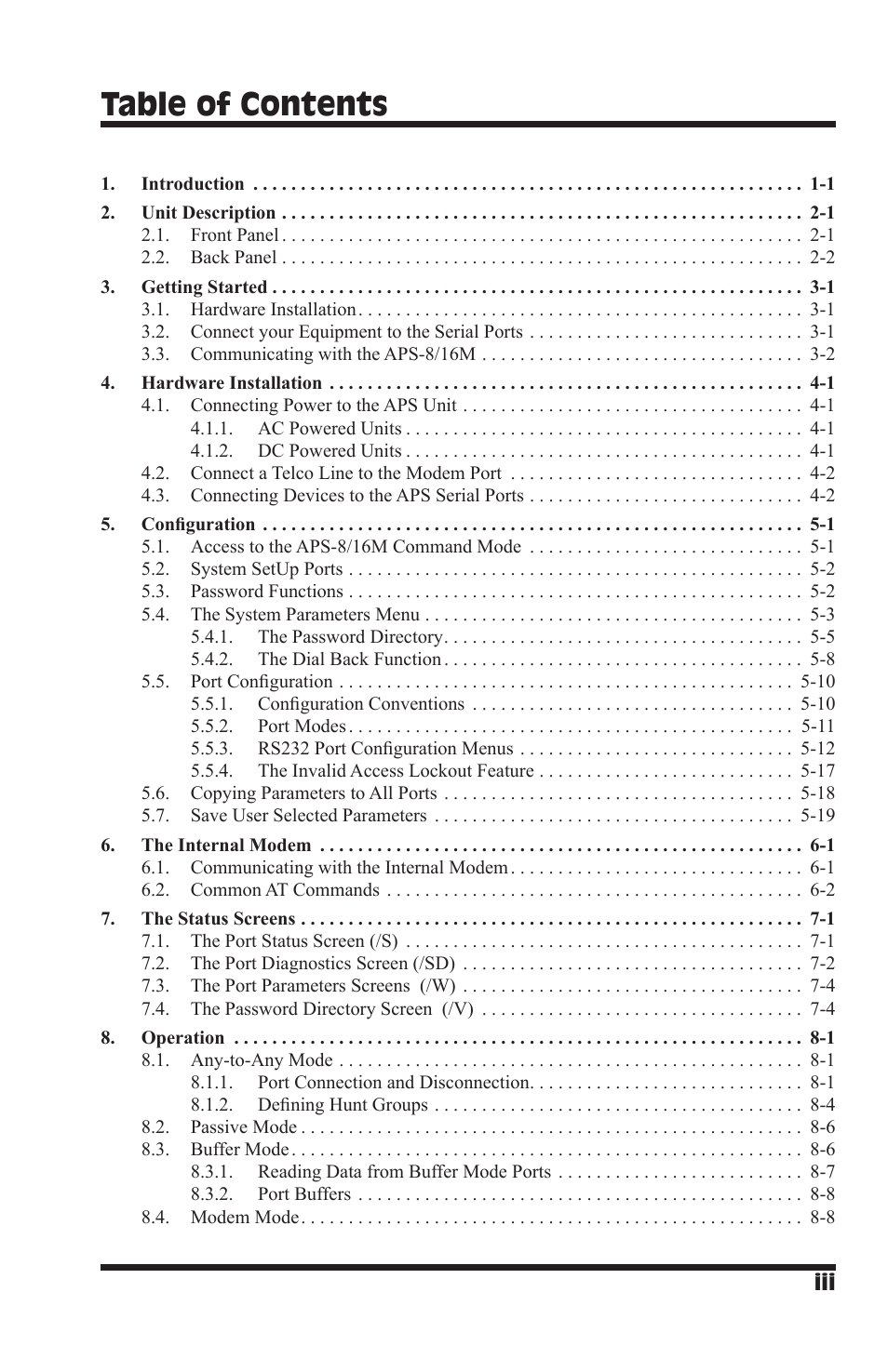 Western Telematic WTI NetReach APS-16M User Manual | Page 5 / 82