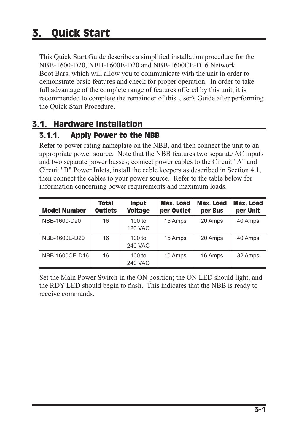 Quick start, Hardware installation | Western Telematic NBB-1600-D20 User Manual | Page 13 / 64