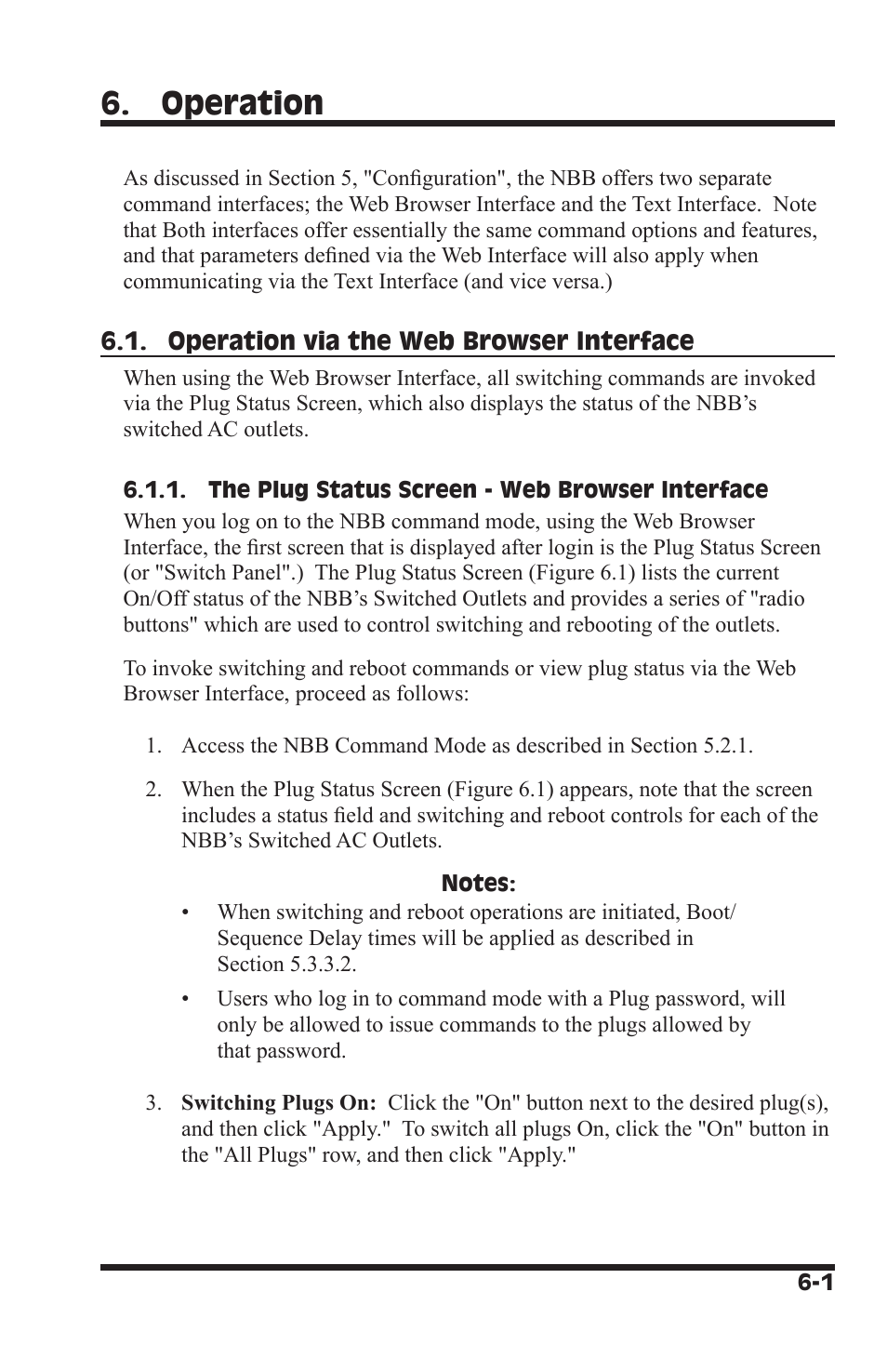 Operation | Western Telematic NBB-1600-D20 User Manual | Page 45 / 64