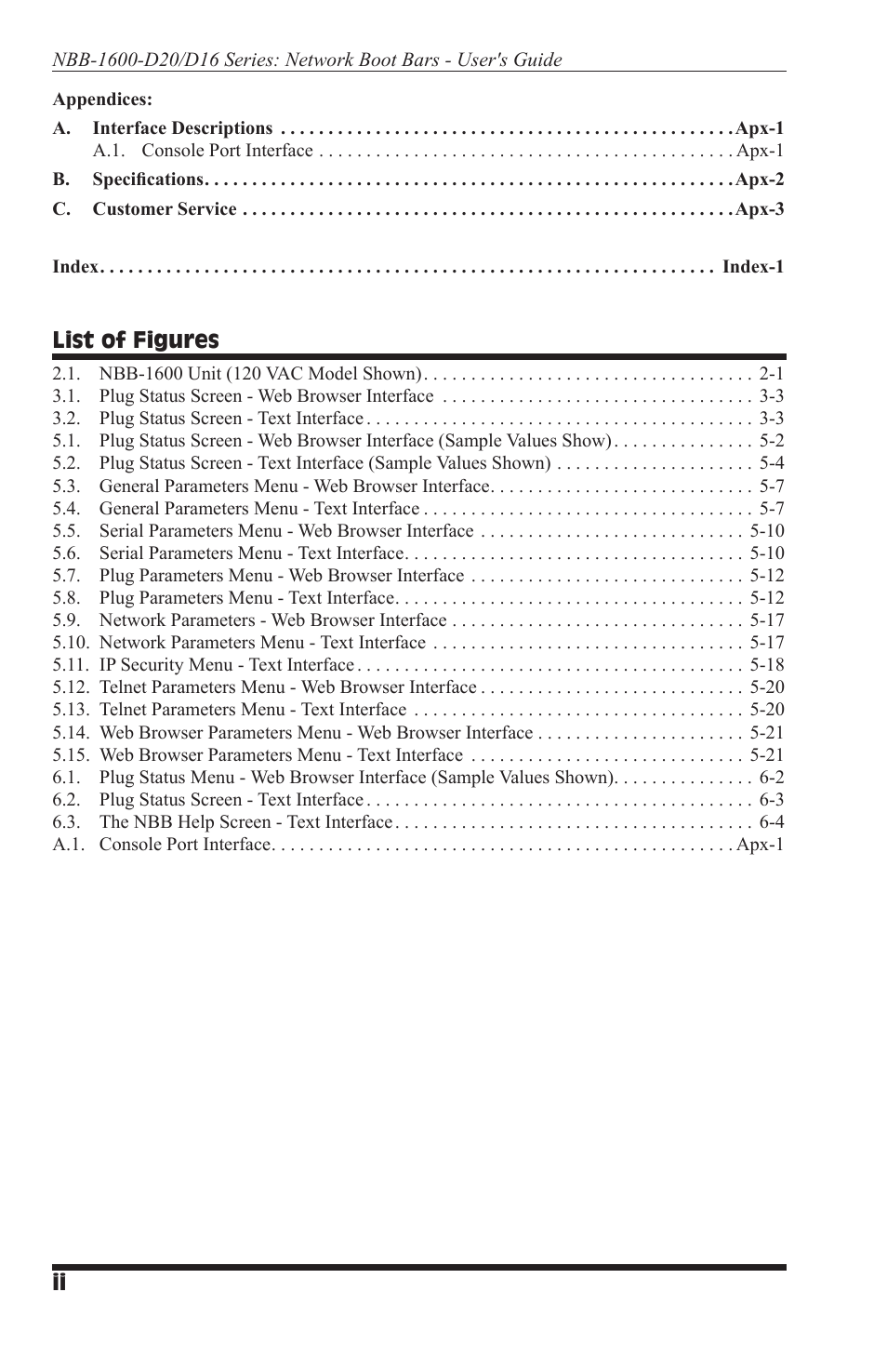 List of figures | Western Telematic NBB-1600-D20 User Manual | Page 6 / 64