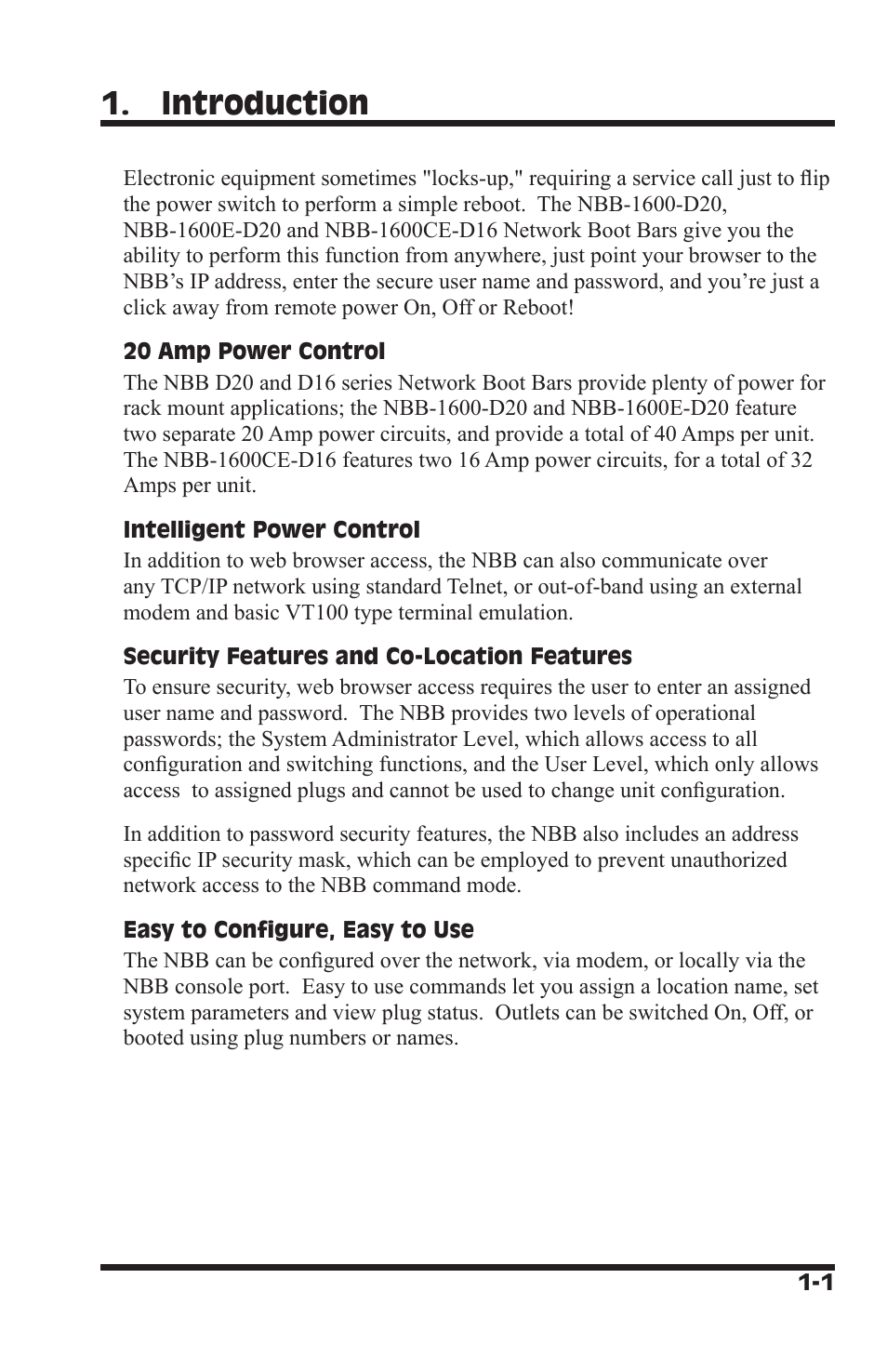 Introduction | Western Telematic NBB-1600-D20 User Manual | Page 7 / 64