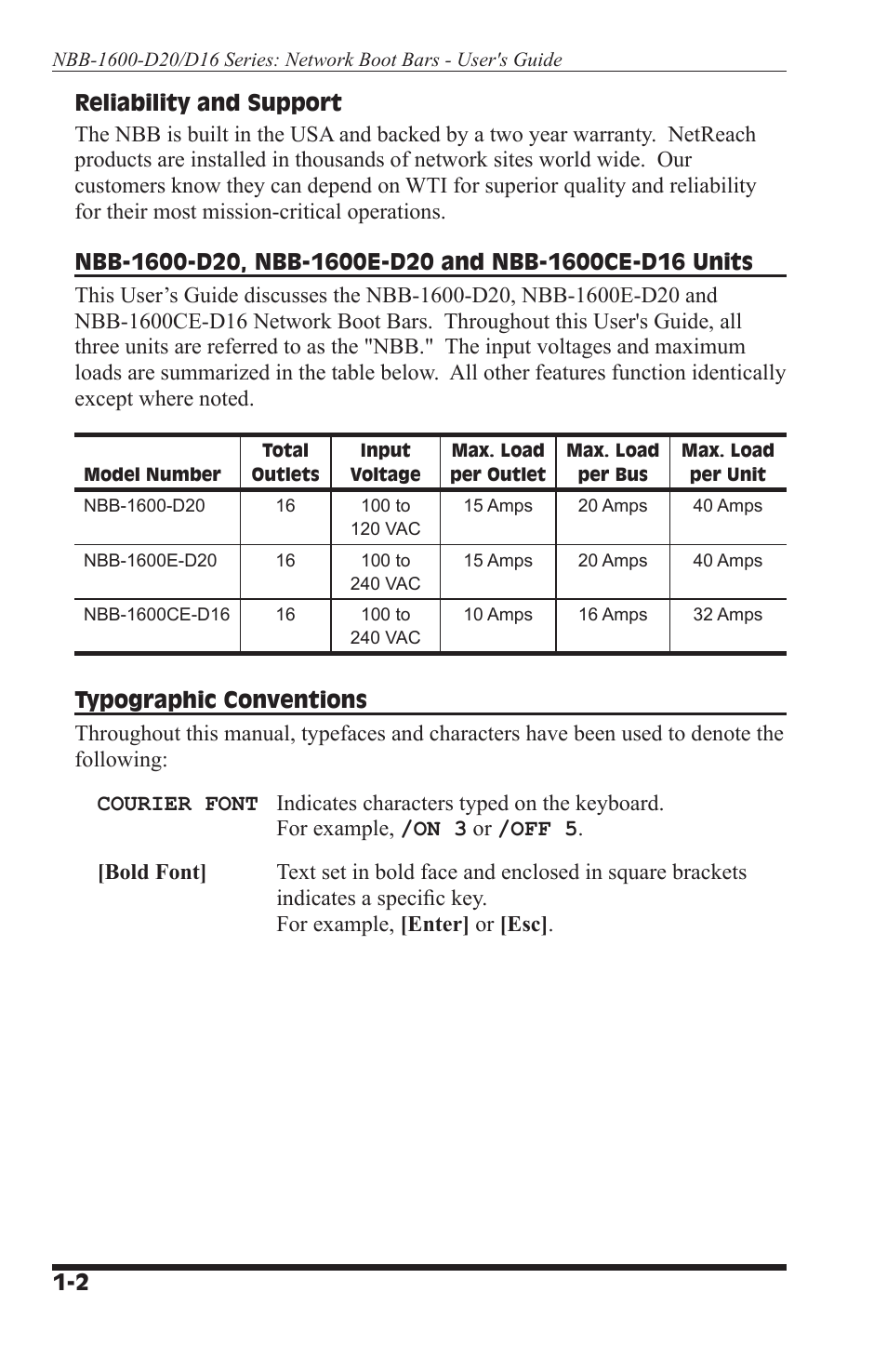 Western Telematic NBB-1600-D20 User Manual | Page 8 / 64