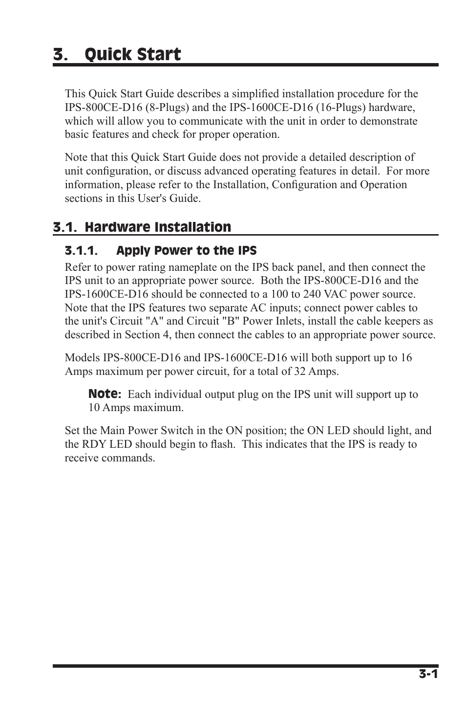 Quick start | Western Telematic IPS-800CE-D16 User Manual | Page 11 / 58