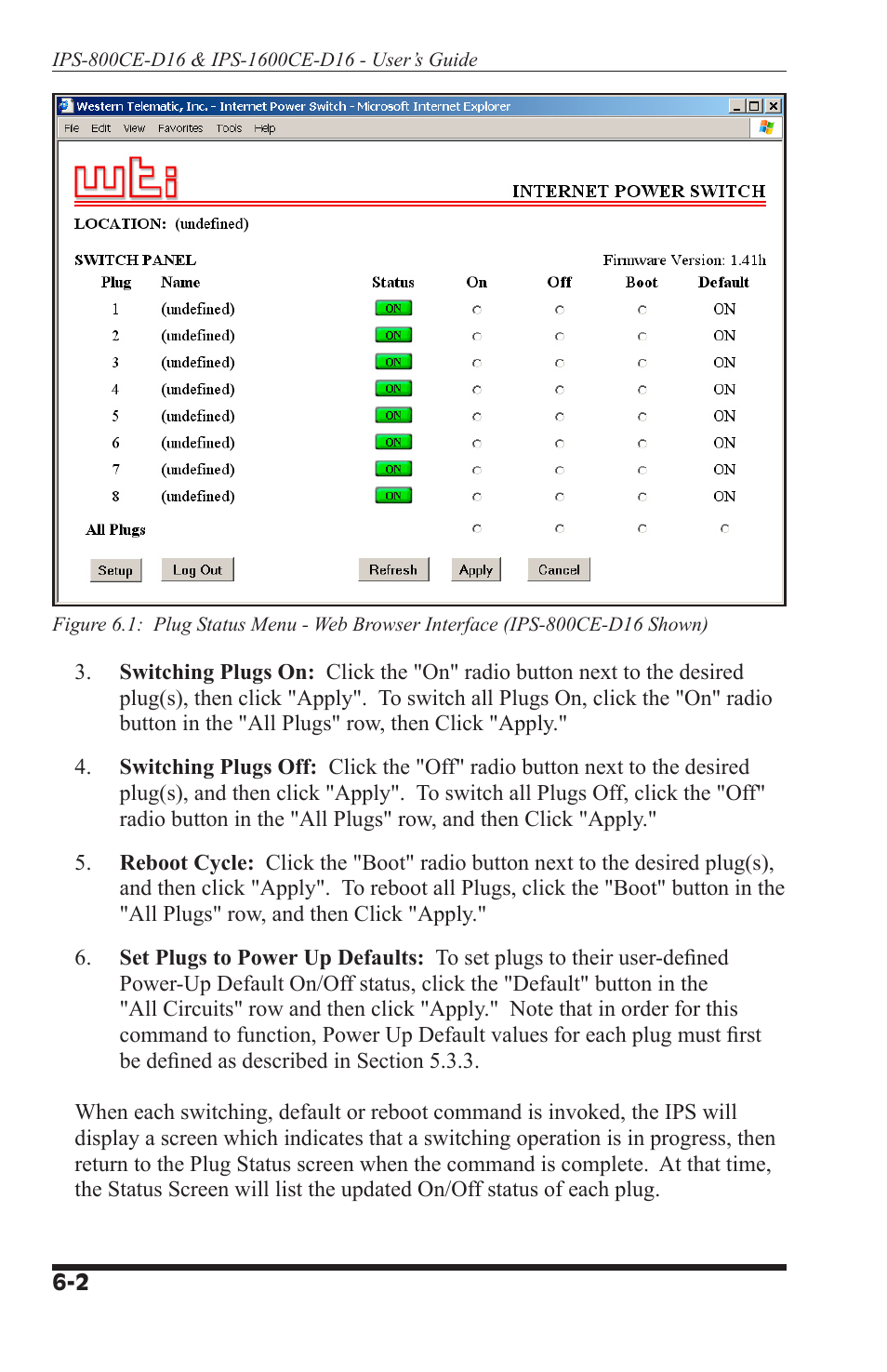 Western Telematic IPS-800CE-D16 User Manual | Page 40 / 58
