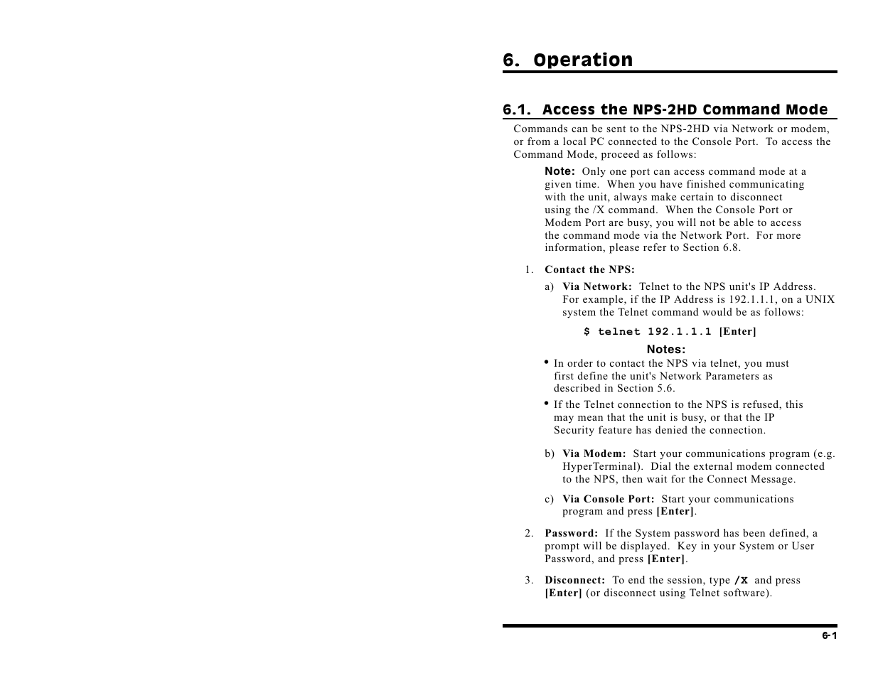 Operation | Western Telematic NPS-2HD User Manual | Page 33 / 52