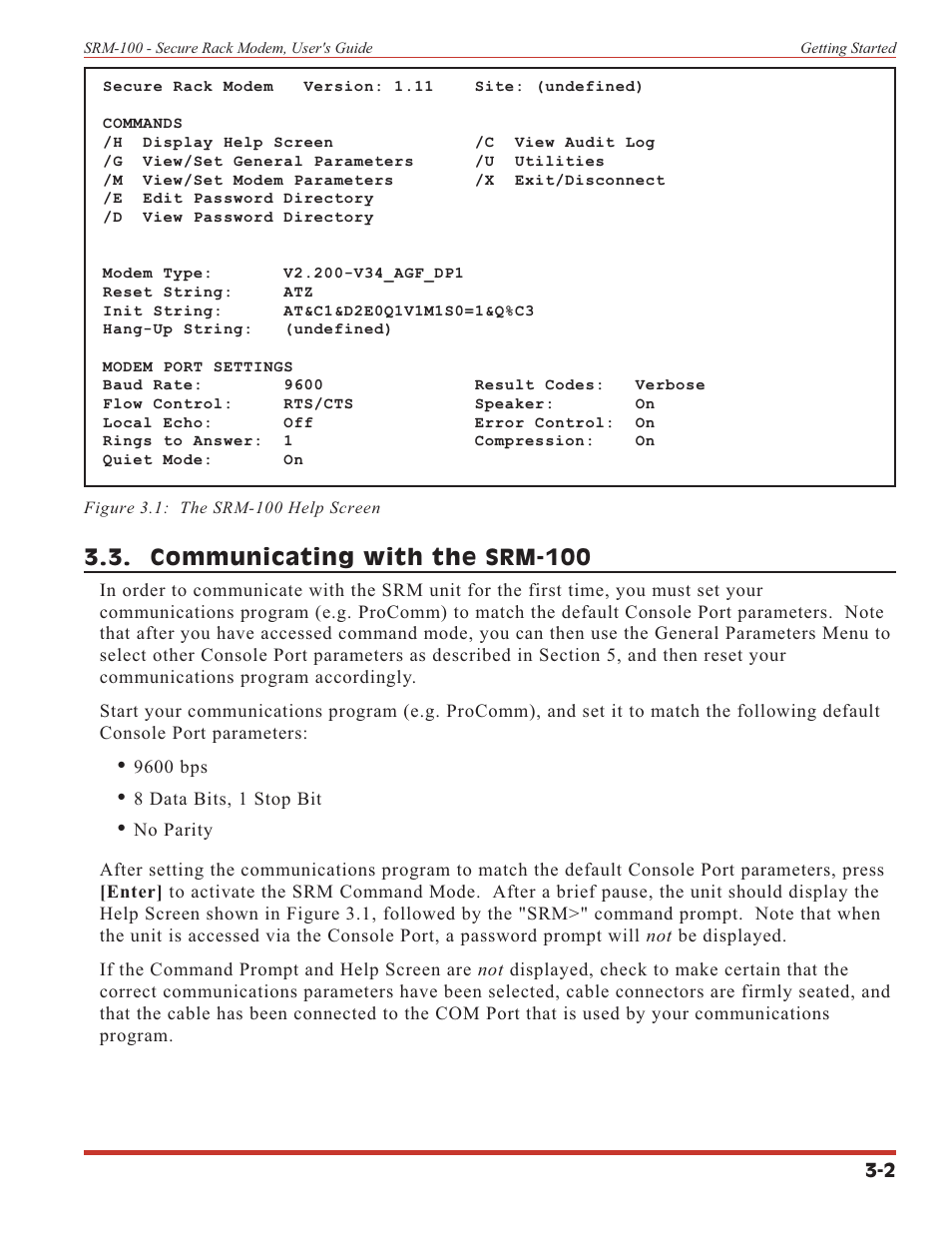 Communicating with the srm-100 | Western Telematic SRM-100 User Manual | Page 10 / 61