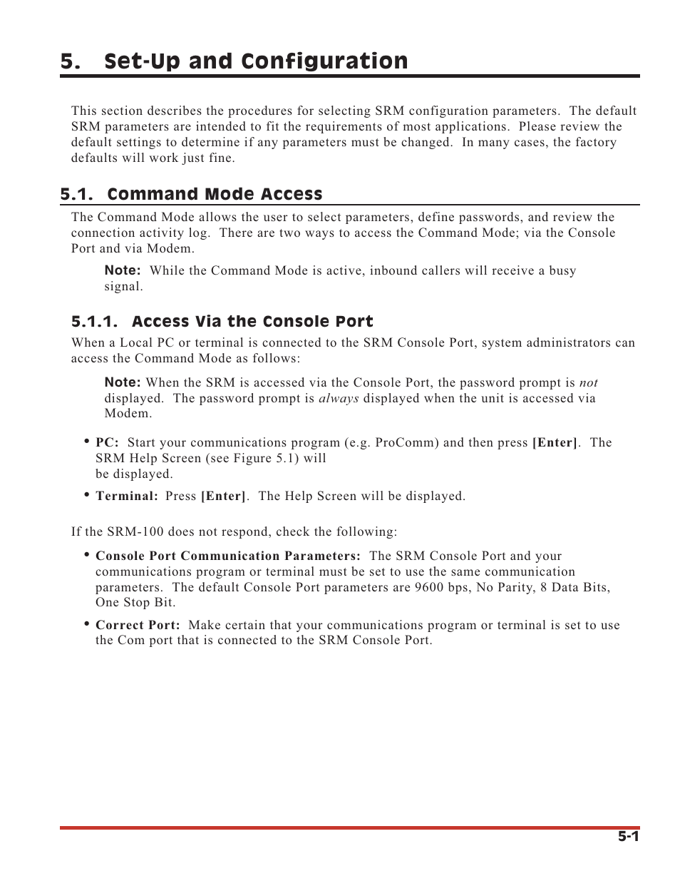 Set-up and configuration | Western Telematic SRM-100 User Manual | Page 17 / 61