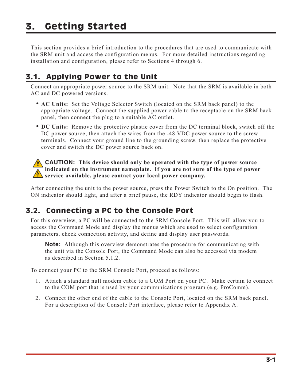 Getting started | Western Telematic SRM-100 User Manual | Page 9 / 61