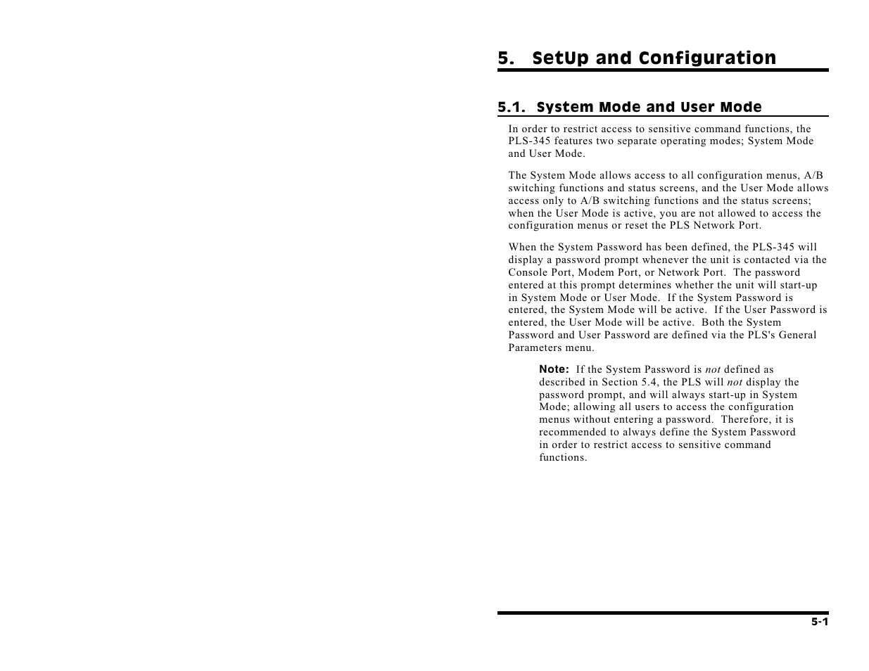 Setup and configuration | Western Telematic PLS-345 User Manual | Page 19 / 62