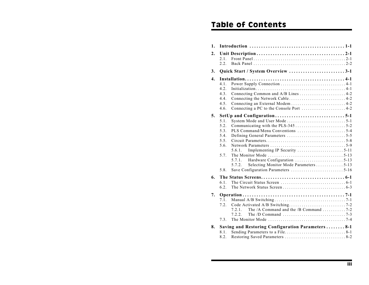 Western Telematic PLS-345 User Manual | Page 5 / 62