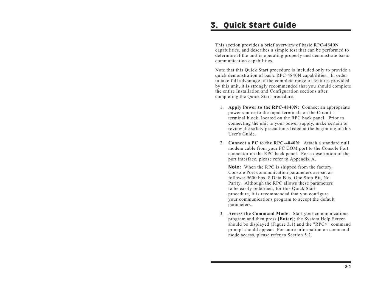 Quick start guide | Western Telematic RPC-4840N User Manual | Page 11 / 48
