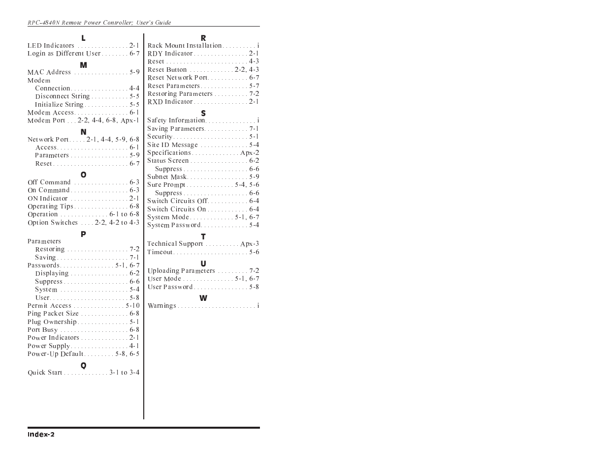 Western Telematic RPC-4840N User Manual | Page 46 / 48